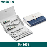 MR.GREEN Fashionable Manicure Set 8pcs Personal Care Tool Kits Nail Clippers Pedicure Sets Eyebrow Tweezer Cuticle Hair Scissors