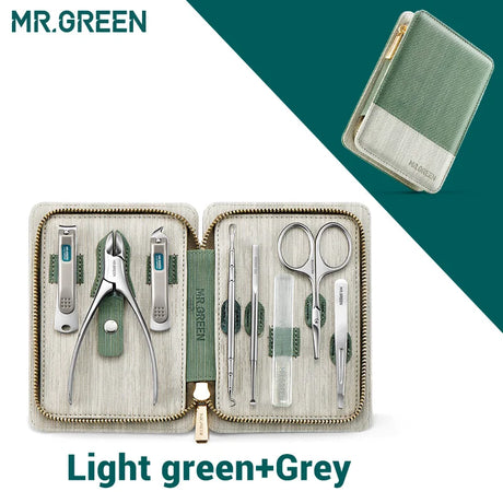 MR.GREEN Manicure Set Pedicure Sets Nail Clipper Stainless Steel Professional Nail Cutter Tools with Travel Case Kit