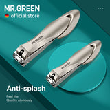 MR.GREEN Nail Clippers Stainless Steel Anti Splash Fingernail Cutter Manicure Tools Bionics Design Nail Trimmer Pedicure Scissor