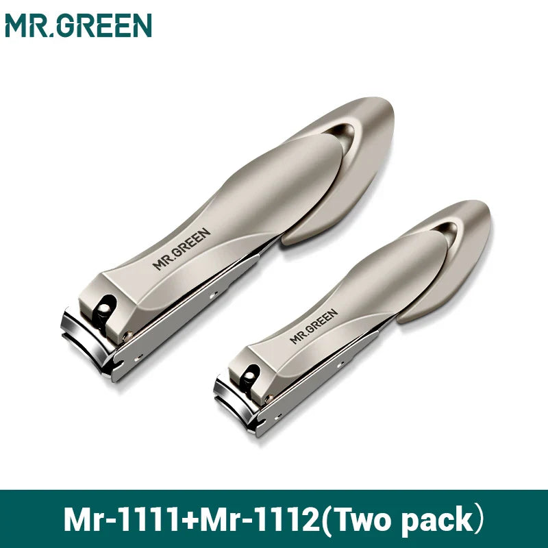 MR.GREEN Nail Clippers Stainless Steel Anti Splash Fingernail Cutter Manicure Tools Bionics Design Nail Trimmer Pedicure Scissor