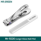 MR.GREEN Nail Clippers Wide Jaw Opening Stainless Steel Fingernail Clipper Thick Hard Toenail Cutter Manicure Scissors tools