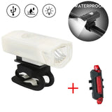 MTB Bike Front Lights USB LED Rechargeable Waterproof  Mountain Bike Headlight Bicycle Safety Warning Light Cycling Accessories