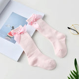 Ma&Baby 0-4Years Newborn Infant Toddler Baby Girl Socks Bow Christmas Red Knee High Socks Princess Girls Leg Warmers