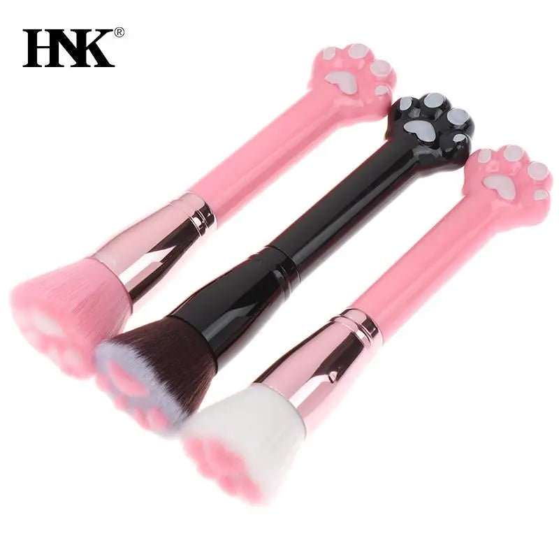 Makeup Brushes Cosmetic Brush Cute Cat Claw Paw Foundation Brush Loose Powder Brushes Fiber Hair Birch Handle Cosmetics Tool