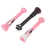 Makeup Brushes Cosmetic Brush Cute Cat Claw Paw Foundation Brush Loose Powder Brushes Fiber Hair Birch Handle Cosmetics Tool