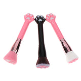 Makeup Brushes Cosmetic Brush Cute Cat Claw Paw Foundation Brush Loose Powder Brushes Fiber Hair Birch Handle Cosmetics Tool