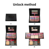 Makeup Gift Set for Women Full Kit All in One Make up  Eyebrow Powder Lipstick Lip Gloss Brush Shimmer Glitter Eyeshadow Palette