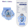 Mambobaby Baby Float with Canopy Crotch Strap Inflatable-free Solid Core Kid Swimming Pool Accessory Toddler Water Toy Bathroom