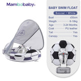 Mambobaby Baby Float with Canopy Crotch Strap Inflatable-free Solid Core Kid Swimming Pool Accessory Toddler Water Toy Bathroom