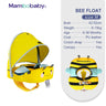 Mambobaby Baby Float with Canopy Crotch Strap Inflatable-free Solid Core Kid Swimming Pool Accessory Toddler Water Toy Bathroom