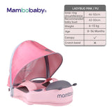 Mambobaby Baby Swimming Float With Sunshade For Infant Non-Inflatable Pool Accessories Kids Outdoor Play Water Waist Floater