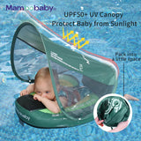 Mambobaby Baby Swimming Float With Sunshade For Infant Non-Inflatable Pool Accessories Outdoor Summer Play Water Games Floater