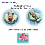 Mambobaby Baby Swimming Float With Sunshade For Infant Non-Inflatable Pool Accessories Outdoor Summer Play Water Games Floater