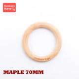 Mamihome 50pc Customize Logo Wooden Ring Baby Teether Bpa Free Beech Ring Teething Toys DIY Nursing Bracelets Gifts Chew Rodents