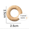 Mamihome 50pc Customize Logo Wooden Ring Baby Teether Bpa Free Beech Ring Teething Toys DIY Nursing Bracelets Gifts Chew Rodents