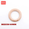 Mamihome 50pc Customize Logo Wooden Ring Baby Teether Bpa Free Beech Ring Teething Toys DIY Nursing Bracelets Gifts Chew Rodents