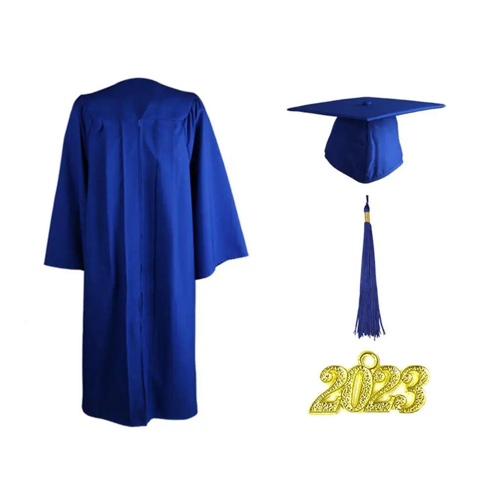 Man Women Graduation Gown Soft Matte Graduation Gown Hat Tassel Set 2023 Unisex Graduation Costume For High School And Bachelor