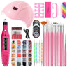 Manicure Set For Nail Accessories Kit Nail Drill Machine With UV LED Nail Dryer Lamp Manicure Sequins Multiple Tools