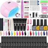 Manicure Set For Nail Extensions Gel Nail Polish Set Acrylic Kit Nail Gel Kit With UV Nail Lamp Dryer Gel Kits Nail Tools Set