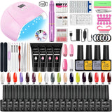 Manicure Set For Nail Extensions Gel Nail Polish Set Acrylic Kit Nail Gel Kit With UV Nail Lamp Dryer Gel Kits Nail Tools Set