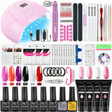 Manicure Set For Nail Extensions Gel Nail Polish Set Acrylic Kit Nail Gel Kit With UV Nail Lamp Dryer Gel Kits Nail Tools Set