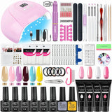 Manicure Set For Nail Extensions Gel Nail Polish Set Acrylic Kit Nail Gel Kit With UV Nail Lamp Dryer Gel Kits Nail Tools Set