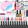 Manicure Set Poly Nail Gel Kit with 36/132W UV LED Lamp Gel Nail Polish Set Soak Off Varnish Nail Kit Professional Art Tools Set