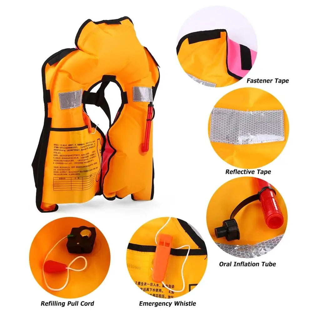 Manual Inflatable Life Jacket Children Adult Life Vest Swiming Fishing Survival Jacket Water Sports water safety products