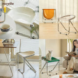 Medieval Dining Chair Net Red INS Minimalist Casual Cream Style Chair Foldable Dining Bench Bedroom Dressing Bench Makeup Bench