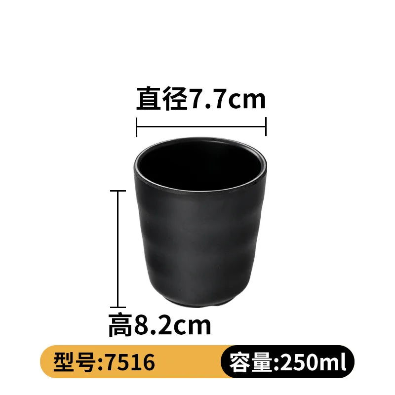 Melamine Black Small Bowl Fruit Fast Food Tableware Rice Soup Bowls Restaurant Dipping Sauce Dish Container Kitchen Utensils