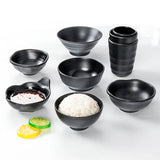 Melamine Black Small Bowl Fruit Fast Food Tableware Rice Soup Bowls Restaurant Dipping Sauce Dish Container Kitchen Utensils