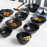 Melamine Black Small Bowl Fruit Fast Food Tableware Rice Soup Bowls Restaurant Dipping Sauce Dish Container Kitchen Utensils