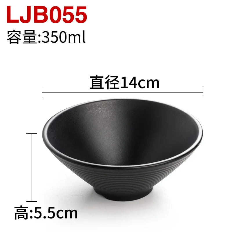 Melamine Black Small Bowl Fruit Fast Food Tableware Rice Soup Bowls Restaurant Dipping Sauce Dish Container Kitchen Utensils