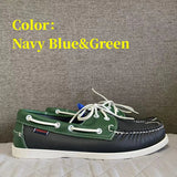 Men Authentic Sebago Docksides Shoes - Premium Leather Moc Toe Lace Up Boat Shoes AB022