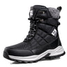 Men Boots Winter Fashion Outdoor Mens Shoes High-top Hiking Ankle Boots Waterproof Blizzard-proof Shoes Snow Plush Male Shoes