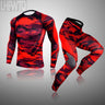 Men Compression Jogging suit Winter Thermal underwear Sports Suits Warm Men's Tracksuit rash guard MMA Clothing track suit 3XL