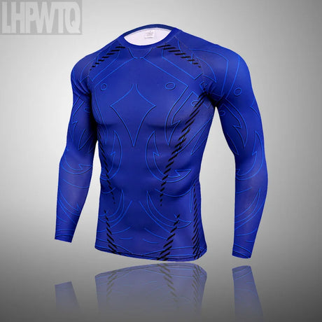 Men Compression Jogging suit Winter Thermal underwear Sports Suits Warm Men's Tracksuit rash guard MMA Clothing track suit 3XL