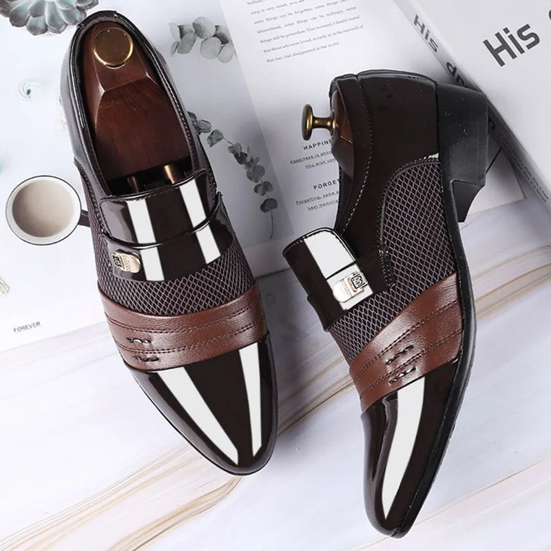 Men Dress Shoes Men Oxfords Fashion Business Dress Men Shoes 2020 New Classic Leather Men'S Suits Shoes Man Shoes 2023