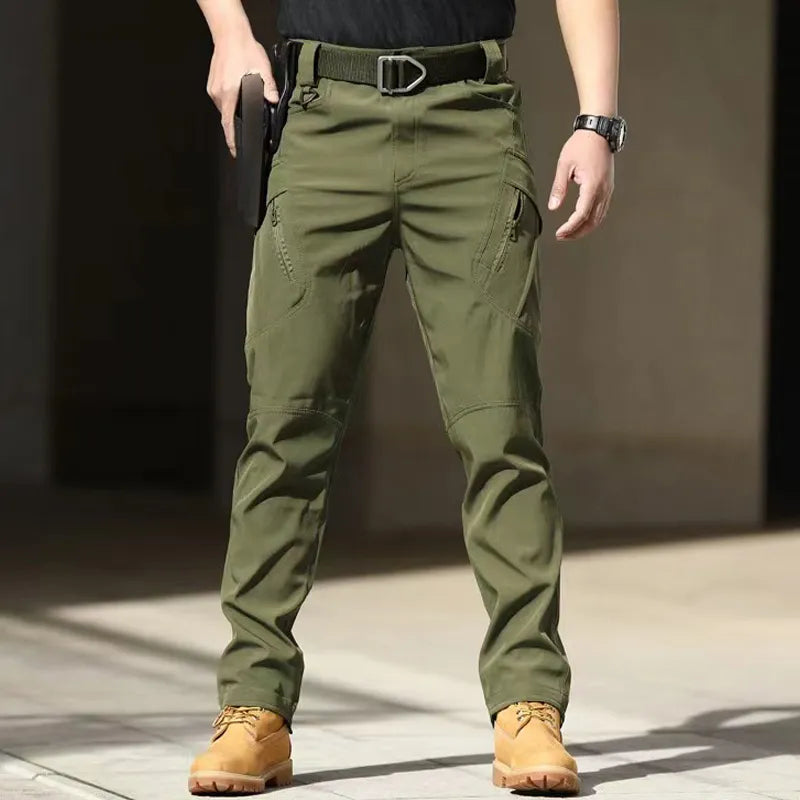 Men Elastic Camping Hiking Trekking Fish Climbing Outdoor Sports Trousers Spring Autumn Army Military Tactical Quick Dry Pants