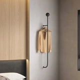 Men Metal Black Coat Racks Wall Iron Mounted Entryway Nordic Modern Bedroom Clothes Rack Simple Garment Perchero Decorative