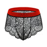 Men Sexy Crossdressing Erotic Sissy Lingerie See Through Mesh Lace Gay Underwear Male Bra Top Transparent Boxers Fetish Customs