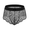 Men Sexy Crossdressing Erotic Sissy Lingerie See Through Mesh Lace Gay Underwear Male Bra Top Transparent Boxers Fetish Customs