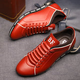 Men Shoes Casual Sneakers Spring Autumn New  Fashion Solid Leather Shoes Formal Business Sport Flat Round Toe Light Breathable