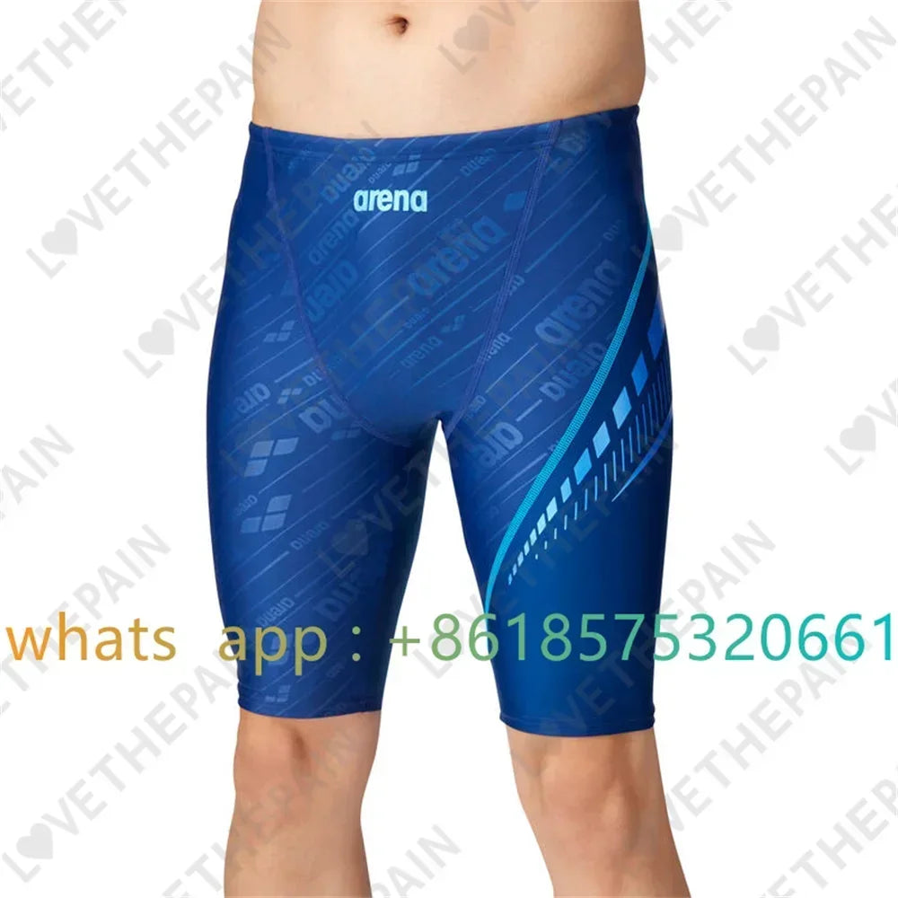 Men Swimwear Shorts Training Swim Trunks 2023 Summer Beach Tight Quick Dry Swimming Jammer Running Sports Surfing Swimsuit Pants