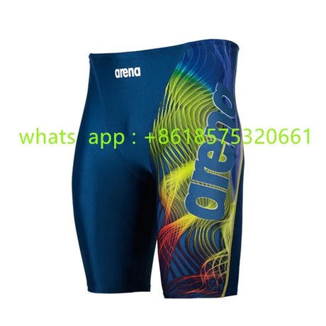 Men Swimwear Shorts Training Swim Trunks 2023 Summer Beach Tight Quick Dry Swimming Jammer Running Sports Surfing Swimsuit Pants