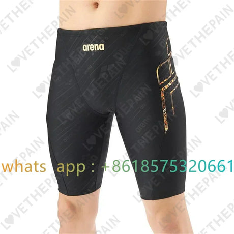 Men Swimwear Shorts Training Swim Trunks 2023 Summer Beach Tight Quick Dry Swimming Jammer Running Sports Surfing Swimsuit Pants