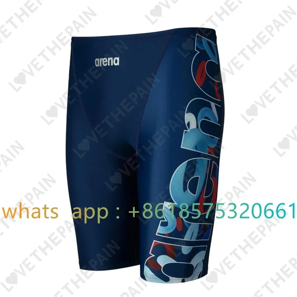 Men Swimwear Shorts Training Swim Trunks 2023 Summer Beach Tight Quick Dry Swimming Jammer Running Sports Surfing Swimsuit Pants