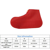 Men White Shoe Covers Zipper Reusable Waterproof Shoes Cover Women's Galoshes Non Slip Overshoes Silicone Rain Cover For Shoes