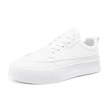 Men White Shoes Leather Casual Sneakers 2023 Trend Platform Shoes Comfortable Vulcanized Shoes for Men White Tenis Masculinos