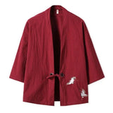 Men Women Cardigan Chinese Dragon Traditional Japanese Clothing Asian Clothes Samurai Crane Japanese Style Kimono Haori Coat